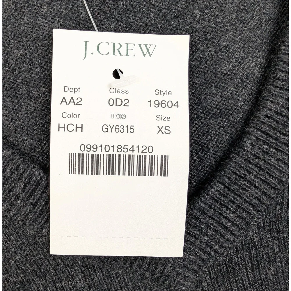 J Crew Sweater Men XS Cotton Cashmere Minimal Quiet Luxury Timeless Capsule Gray